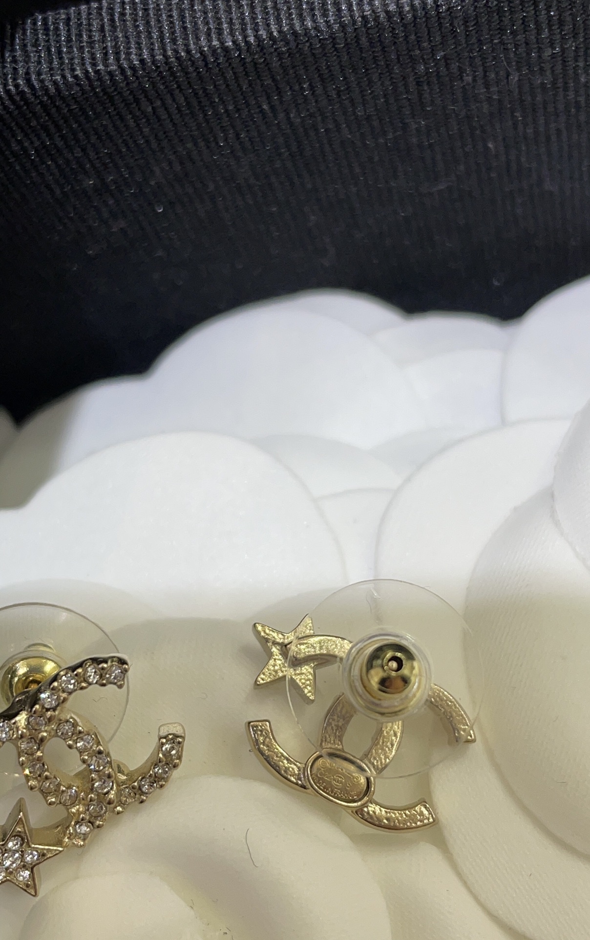 wsxc1783381513775_5 ๐ช๐๐๐๐* New 22S model: light gold water-crystal double C star earrings. - ๅพ็ 4