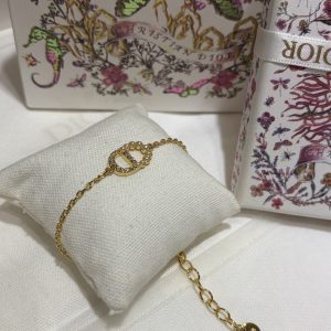 𝐃𝐢𝐨* 26 Spring Early New Gold Mi-Crystal Bead Mixed with Water-Crystal CD Bracelet