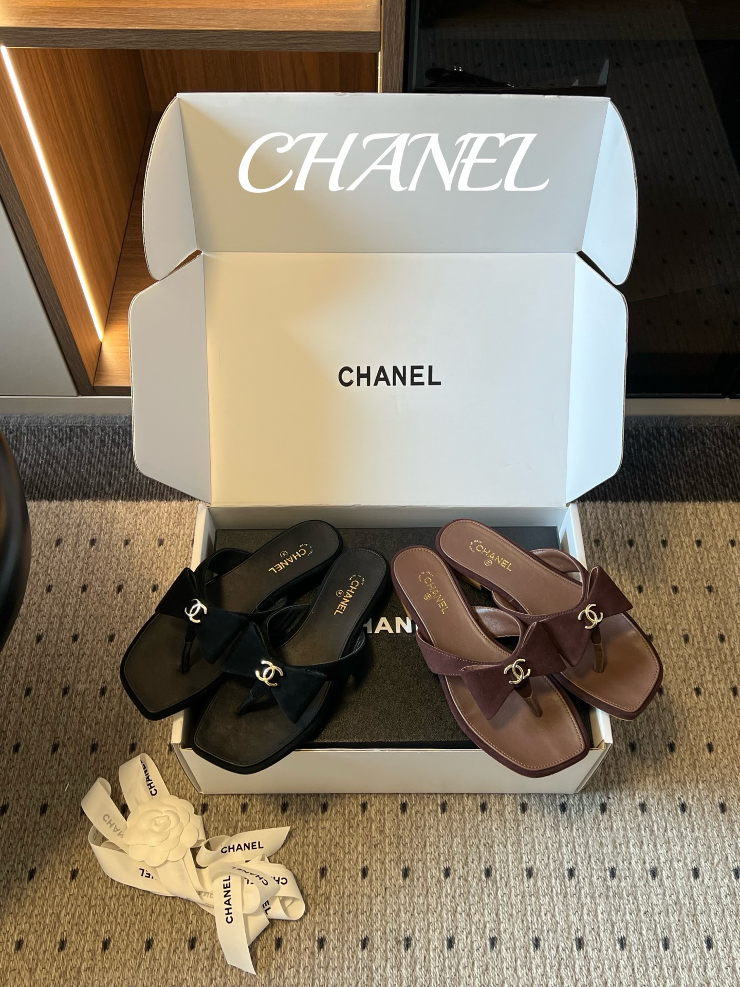 wsxc1783693001907_0 Chane*26ss Summer New Model Square-Toed Bow Floral Sandal