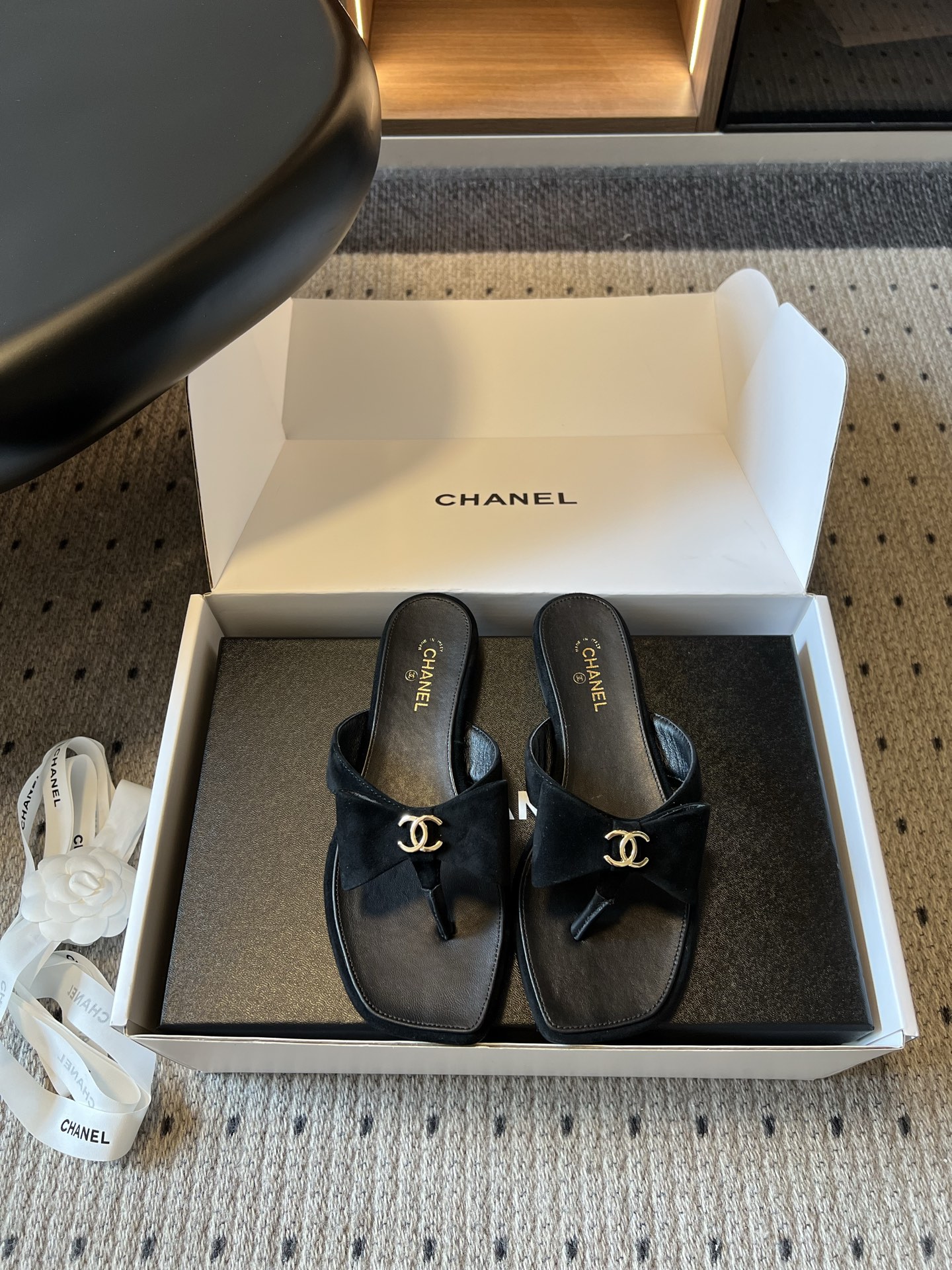 wsxc1783693005858_0 Chane*26ss Summer New Model Square-Toed Bow Floral Sandal - 图片 19