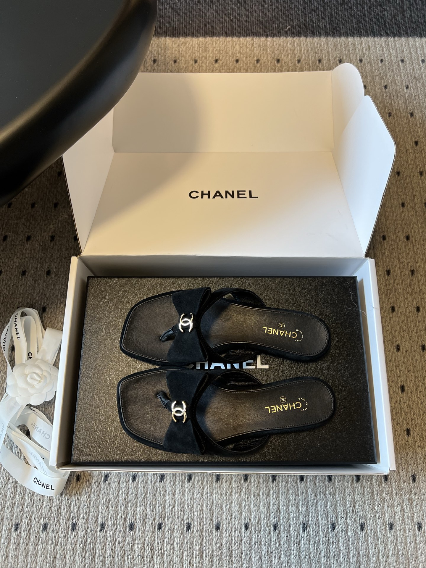 wsxc1783693005858_5 Chane*26ss Summer New Model Square-Toed Bow Floral Sandal - 图片 14