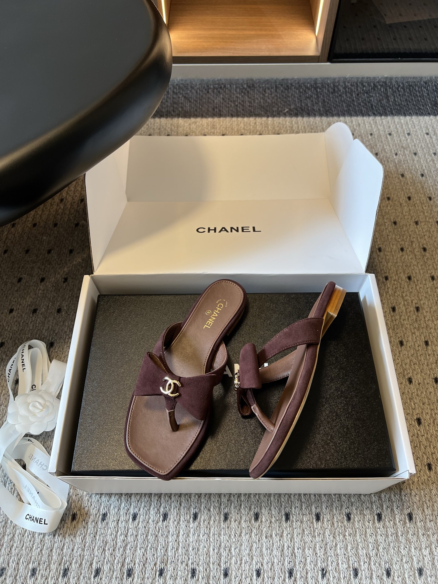 wsxc1783693006922_3 Chane*26ss Summer New Model Square-Toed Bow Floral Sandal - 图片 7
