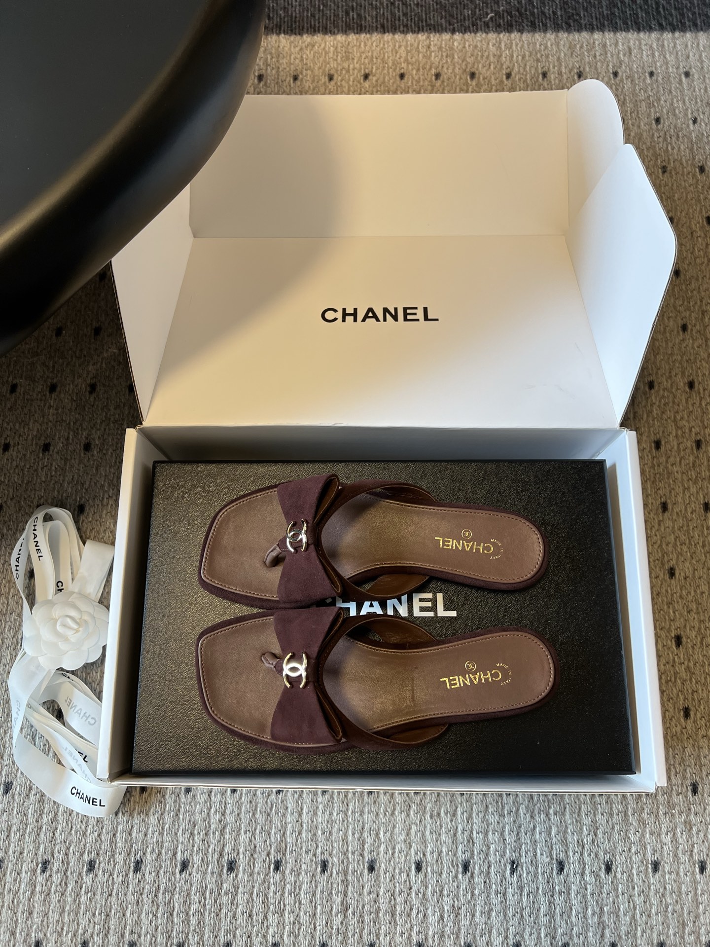 wsxc1783693006922_5 Chane*26ss Summer New Model Square-Toed Bow Floral Sandal - 图片 5