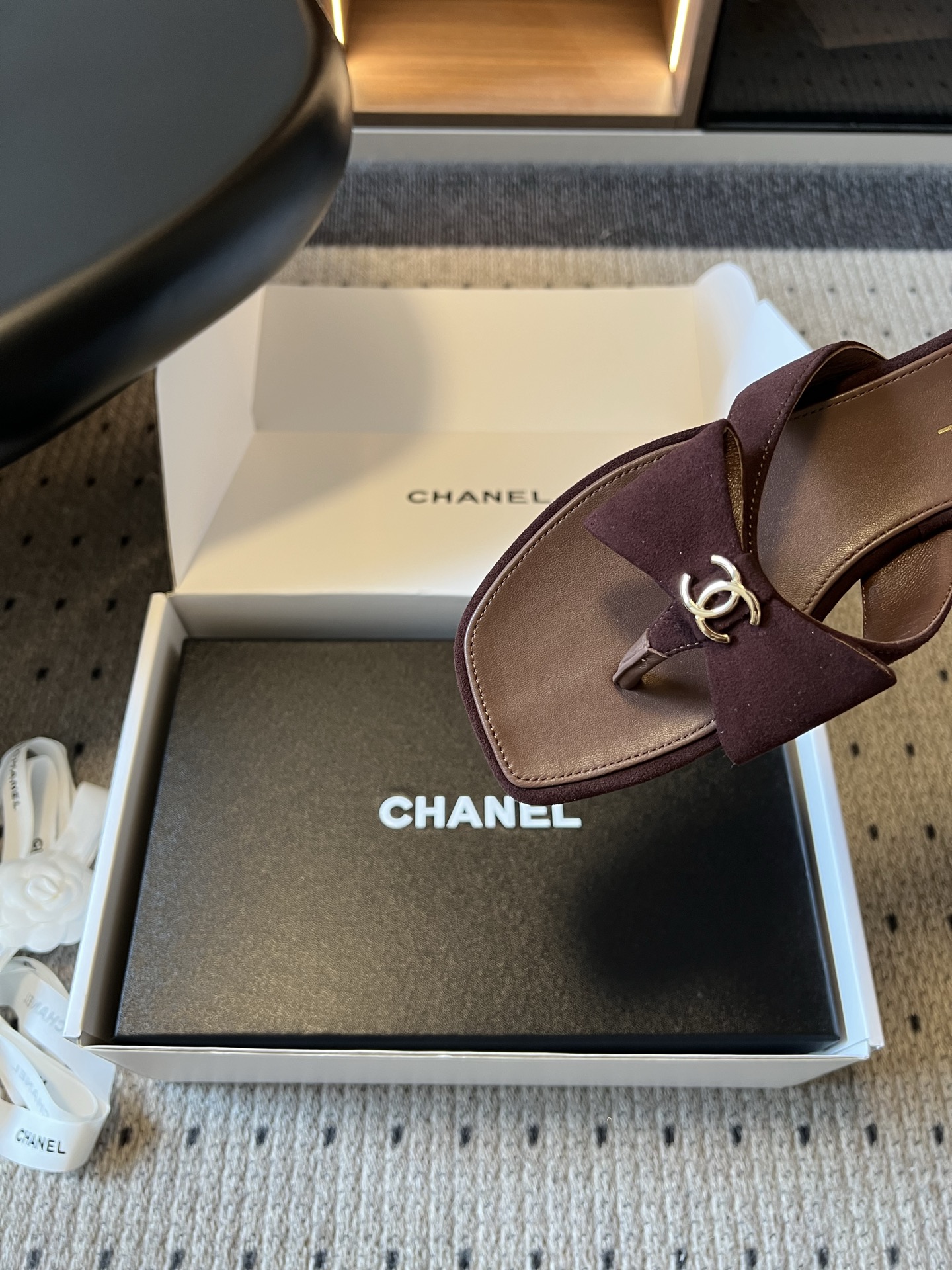 wsxc1783693006922_6 Chane*26ss Summer New Model Square-Toed Bow Floral Sandal - 图片 4