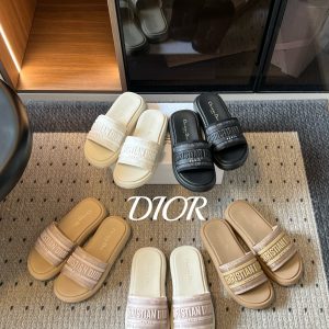 Dio*26ss Summer New Collection Old Floral Thick-Soled Casual Slip-Ons