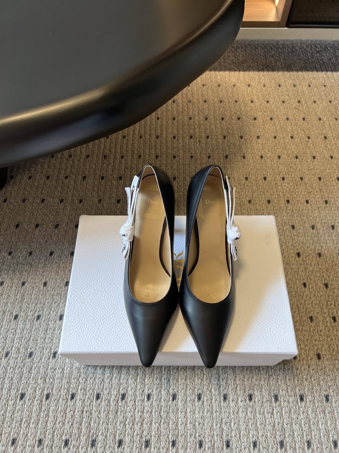 wsxc1783703456501_0 Dio*26ss Summer New Model Pointed Toe Bow Ribbon Strappy High Heels - 图片 28
