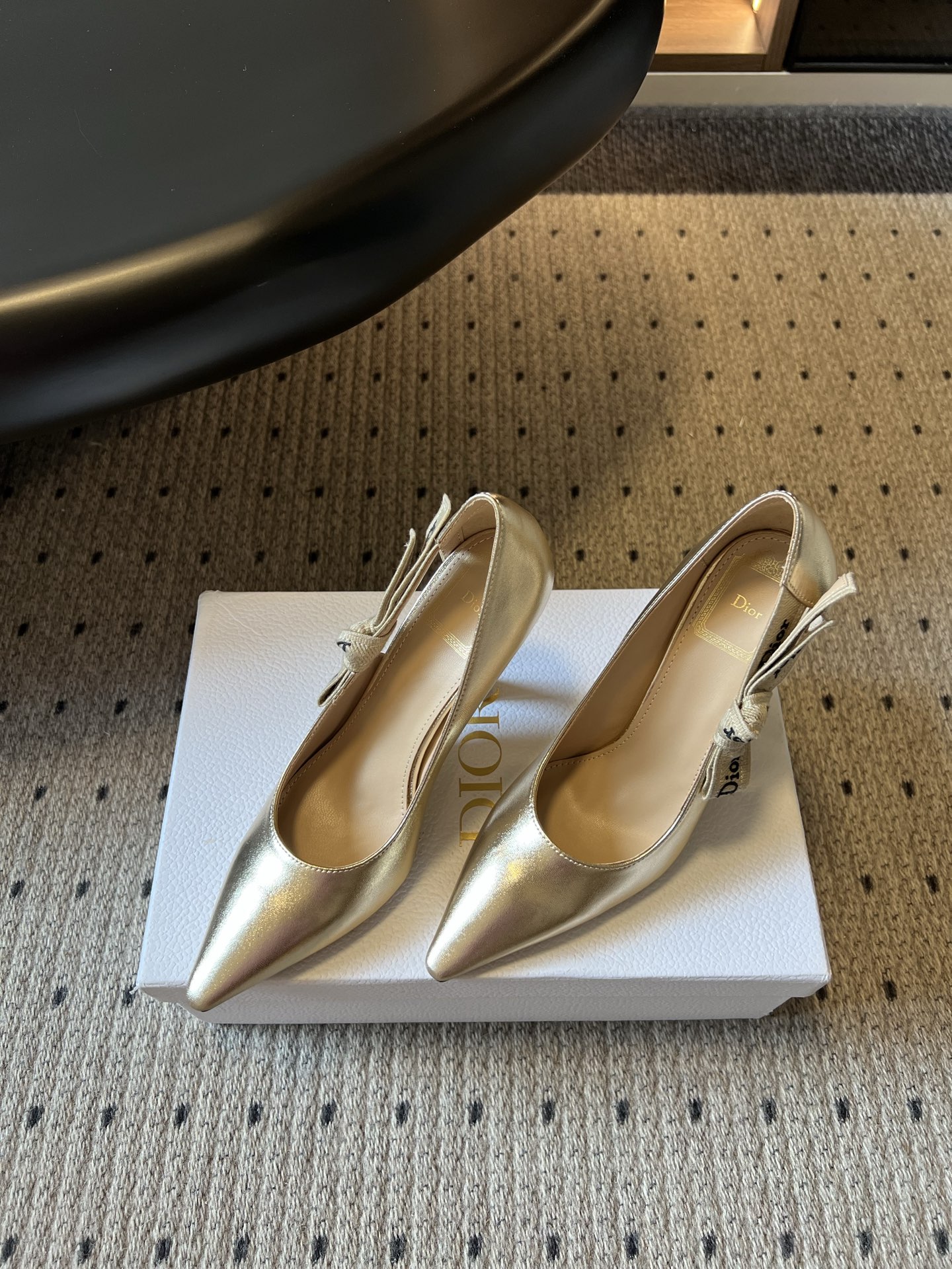 wsxc1783703457647_1 Dio*26ss Summer New Model Pointed Toe Bow Ribbon Strappy High Heels - 图片 18
