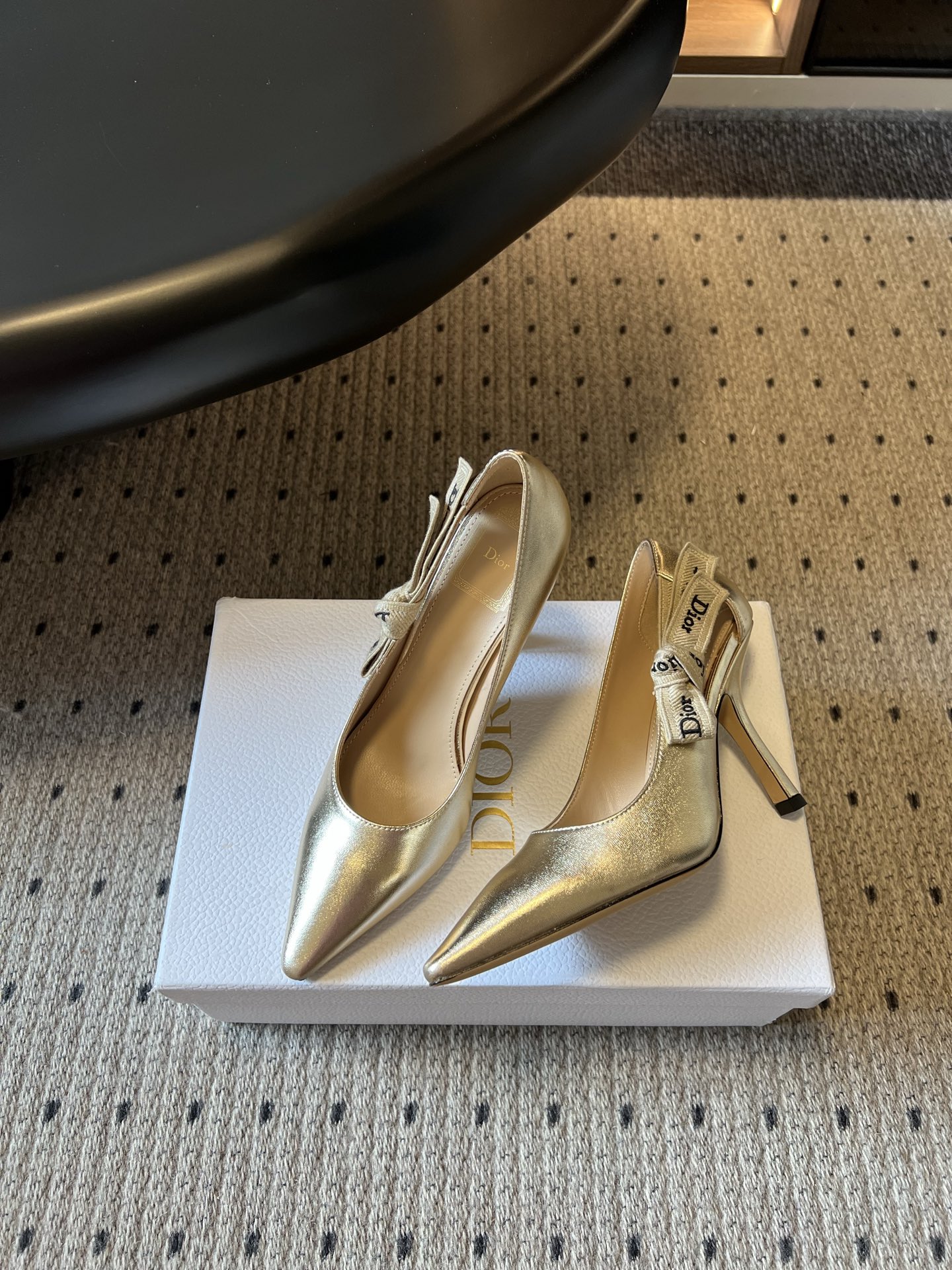 wsxc1783703457647_3 Dio*26ss Summer New Model Pointed Toe Bow Ribbon Strappy High Heels - 图片 16