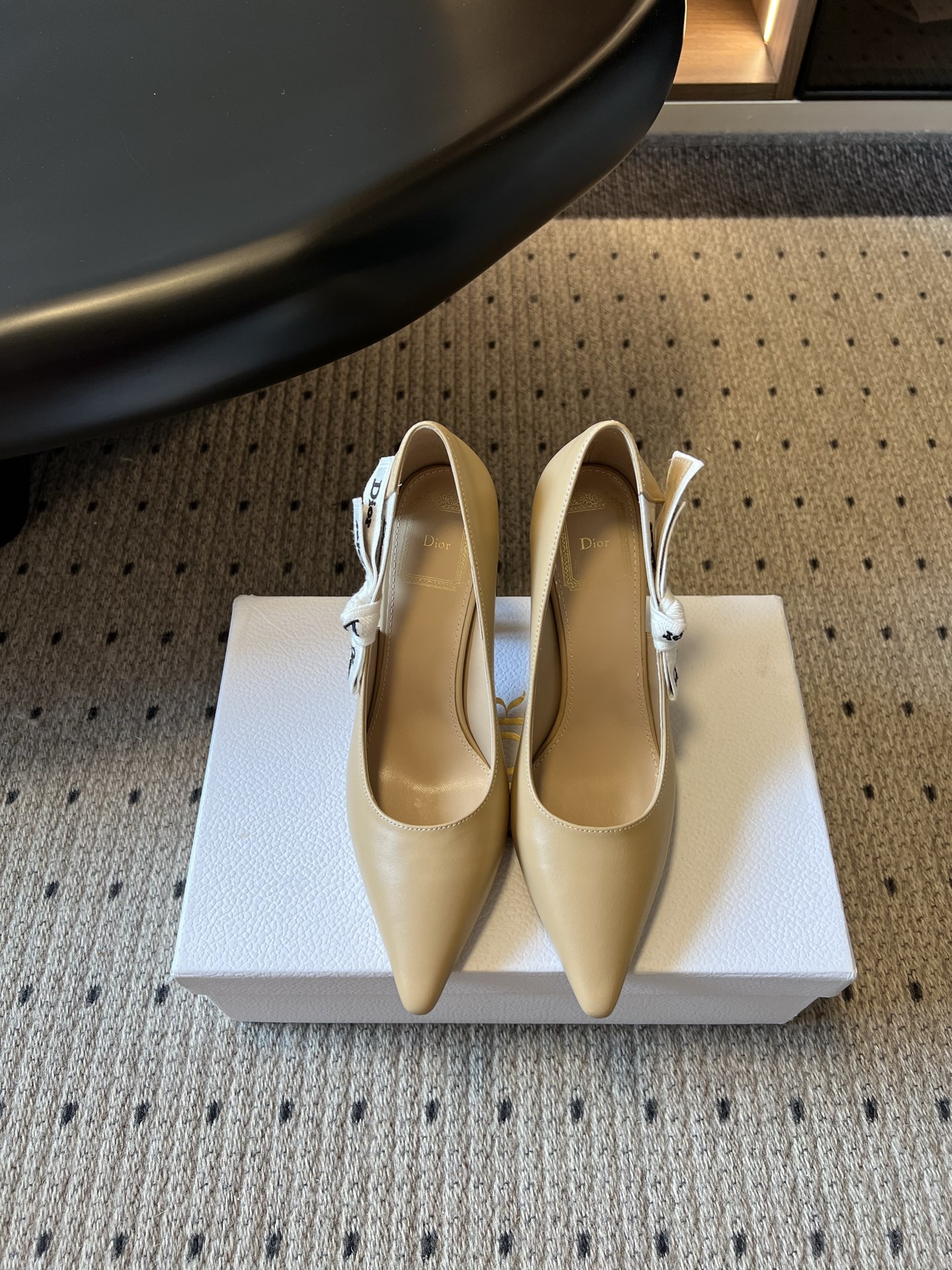 wsxc1783703459317_0 Dio*26ss Summer New Model Pointed Toe Bow Ribbon Strappy High Heels - 图片 2