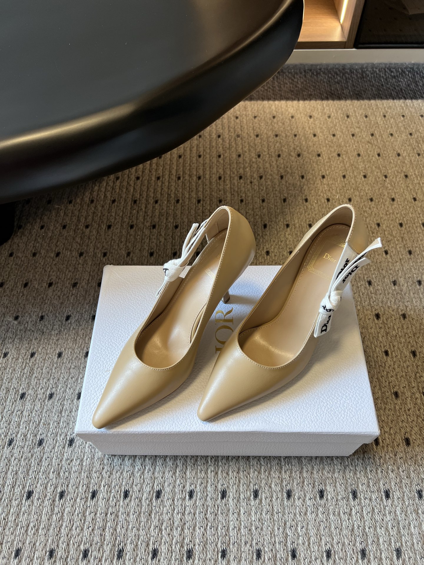 wsxc1783703459317_1 Dio*26ss Summer New Model Pointed Toe Bow Ribbon Strappy High Heels - 图片 10