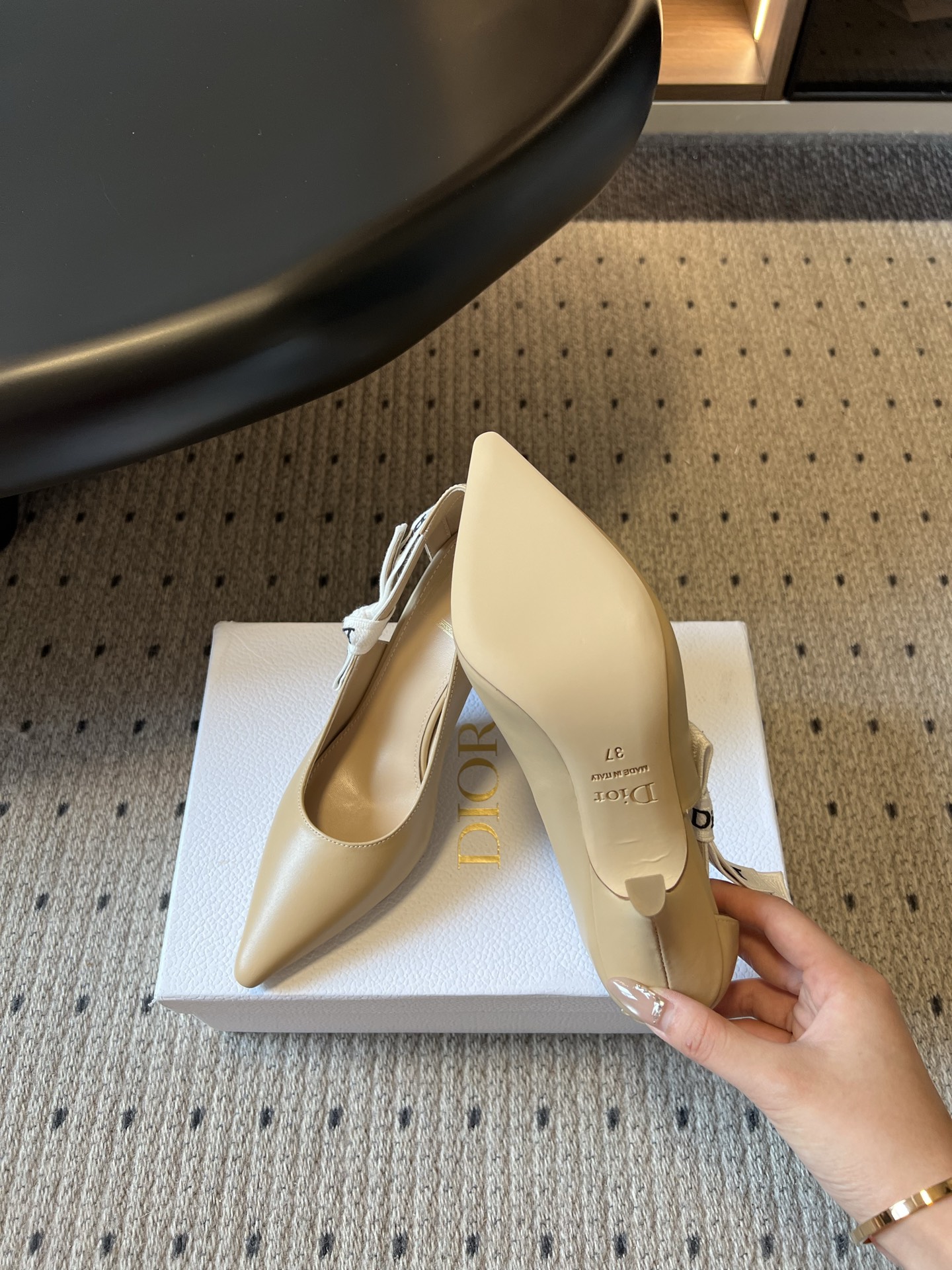 wsxc1783703459317_2 Dio*26ss Summer New Model Pointed Toe Bow Ribbon Strappy High Heels - 图片 9