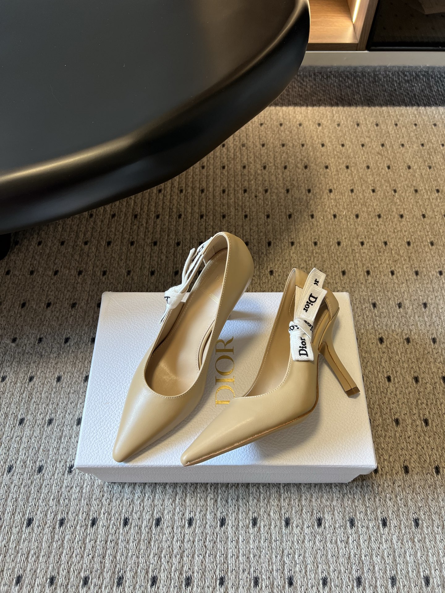 wsxc1783703459317_3 Dio*26ss Summer New Model Pointed Toe Bow Ribbon Strappy High Heels - 图片 8