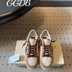 GGD*26ss Summer New Collection, Color-Blocked Stars with Glitter, Casual Slip-On Sneakers.