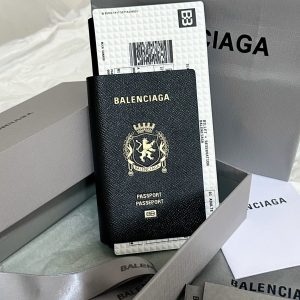 Ba1enciaga passport case/PASSPORT/single ticket/long wallet.
