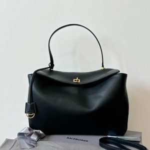 Ba1enciaga Rodeo Black Gold Large Size
