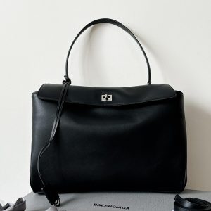 Ba1enciaga Rodeo Large Size, Black and Silver.