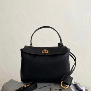 ba1enciaga rodeo mini black gold