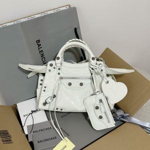 Ba1enciaga Neo cagole motorcycle bag XS, silver.