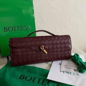 bv andiamo slouch handbag, wine red color.