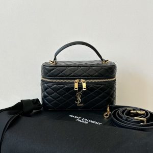ys1 mini gaby vanity handbag box, black.