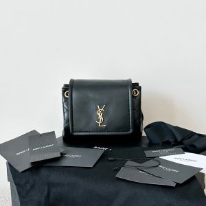 ys1 Nolita lambskin mini crossbody bag, black.