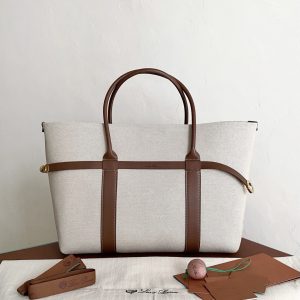 LP Their Plain Ghiera Shopper Canvas Tote Large Size