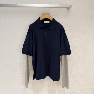 Miu Mi*2026 Spring-Summer New Collection: Two-piece Faux Knit Polo Shirt