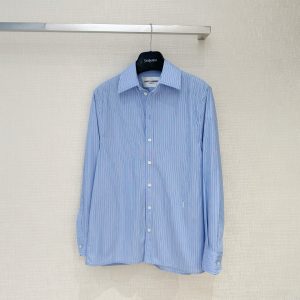 SaintLAURENT Saint Laurent 26 New Model “Sea Salt Ice Blue Striped Shirt”