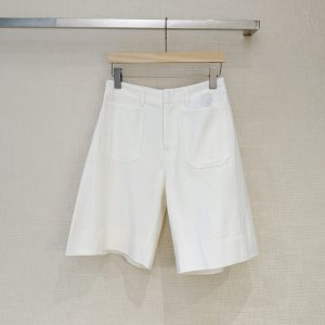 Celin*26 Spring/Summer Haute Couture Grade Cream-colored Denim Mid-Rise Pant