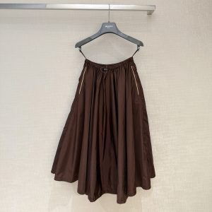 PRAD*26 New Model Logo Elastic Waist Umbrella Skirt