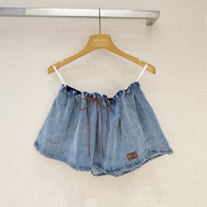 MiuMi*2026 New Collection Denim Midi Skirt