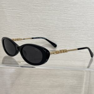 Chane* Black Gold Cat’s Eye Sunglasses